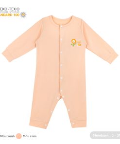 Bộ body dài tay mềm mịn sơ sinh