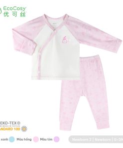 Bộ dài tay sơ sinh chất liệu EcoCosy mềm mịn